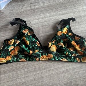 Joe Fresh Black and Orange bralette. 1x
